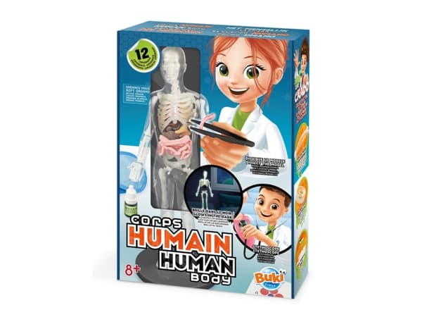 Buki Human Body, Koepakkaus, Anatomia, 8 vuosi/vuosia, Monivärinen