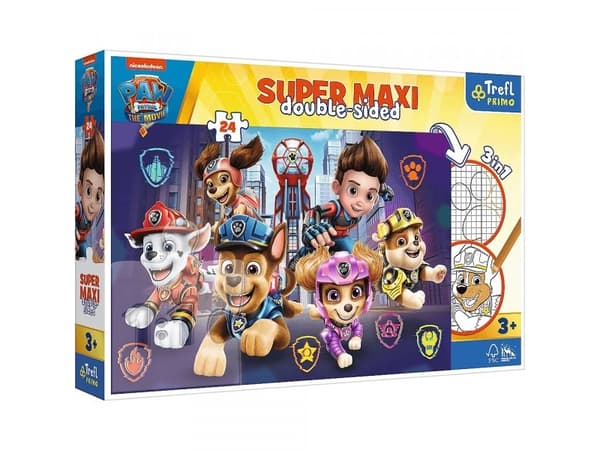 Trefl Double Sided Puzzle 24 pieces Super Maxi New Paw Patrol 3in1 challenge