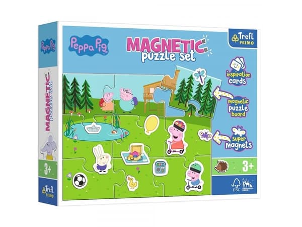 Trefl Magnetic Puzzle drepte Peppa, Peppa Pig