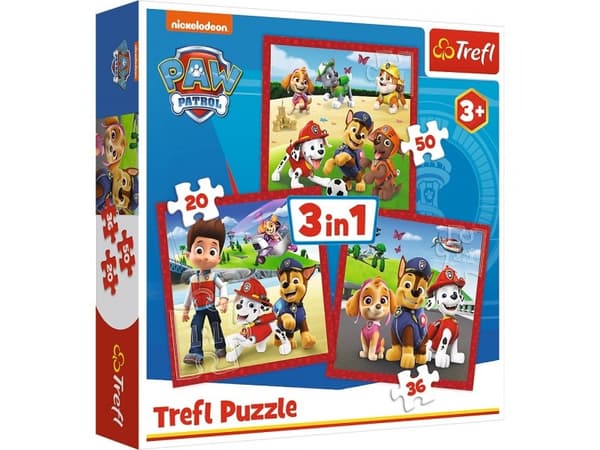 Trefl Puzzle 3in1 Paw Patrol Happy dogs 34867 Trefl