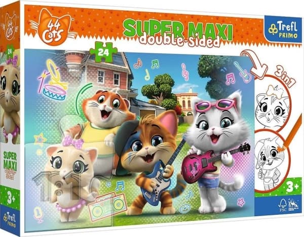 Trefl Puzzle 24EL TREFL SUPER MAXI RADOSNE KOTY PUD TREFL SUPER MAXI RADOSNE KOTY PUD
