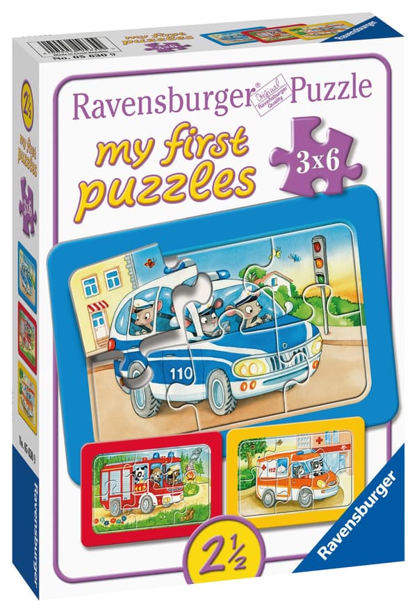 Animals In Action Puslespill 3x6 brikker Ravensburger