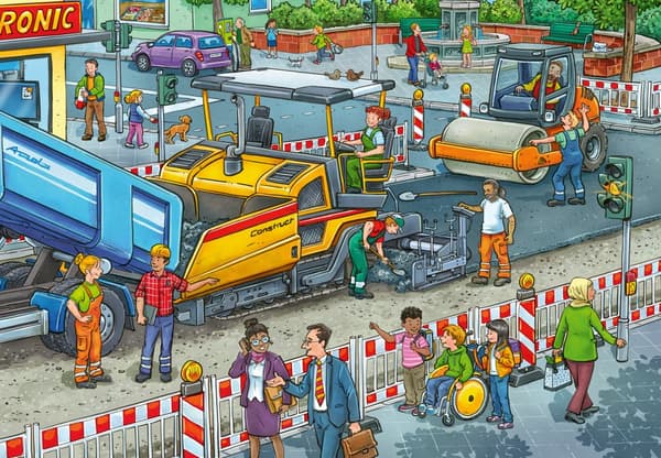 Road Construction Site Puslespill 2x12 brikker Ravensburger