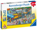 Miniatyrbilde 1 av 3: Road Construction Site Puslespill 2x12 brikker Ravensburger