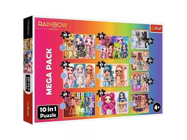 Puzzle 10in1 A collection of fashionable dolls - MGA Rainbow High 96000 Trefl