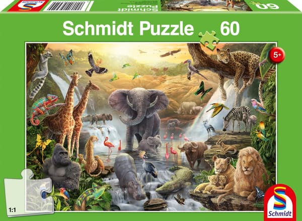 Animals in Africa Pussel 60 bitar Schmidt
