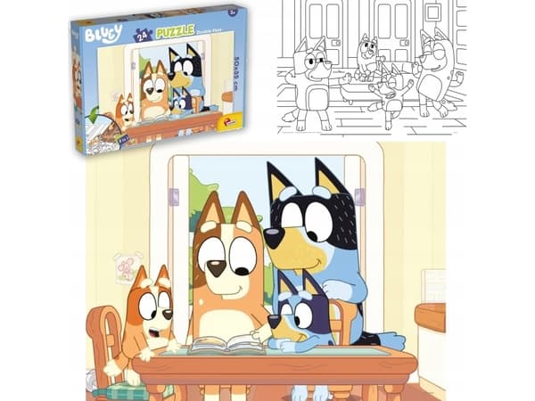 Dubbelsidigt golvpussel Plus 24el Bluey 99566 LISCIANI