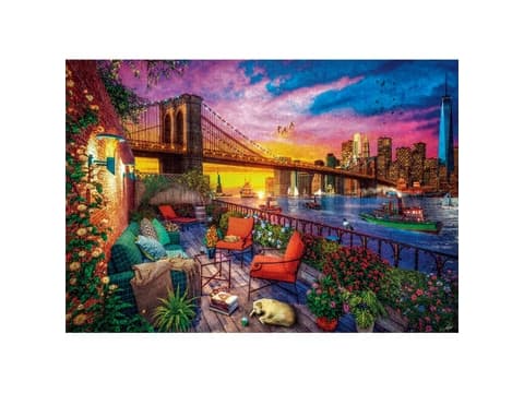 Clementoni Manhattan balcony sunset, 3000 stykker, By, 10 år