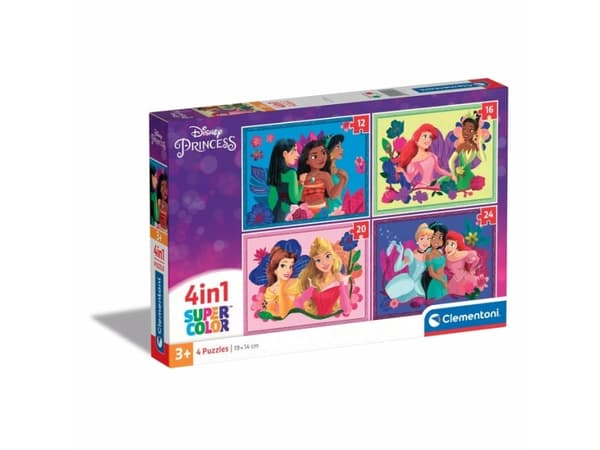 Clementoni Supercolor Disney Princess, 12 stykker, Tegneserier, 3 år