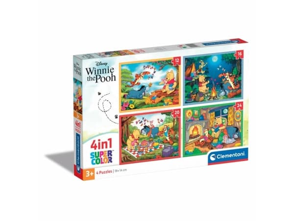 Clementoni Supercolor Disney Winnie the Pooh, 12 styck, Tecknade serier, 3 År