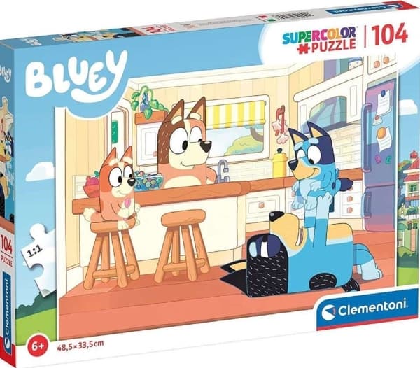 Clementoni Bluey, 104 styck, Djur, 6 År