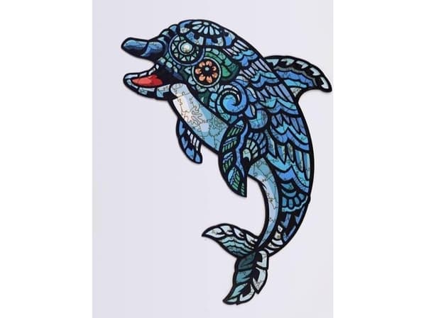 PuzzleOK Øko-puslespill av tre 84 Delfin A4