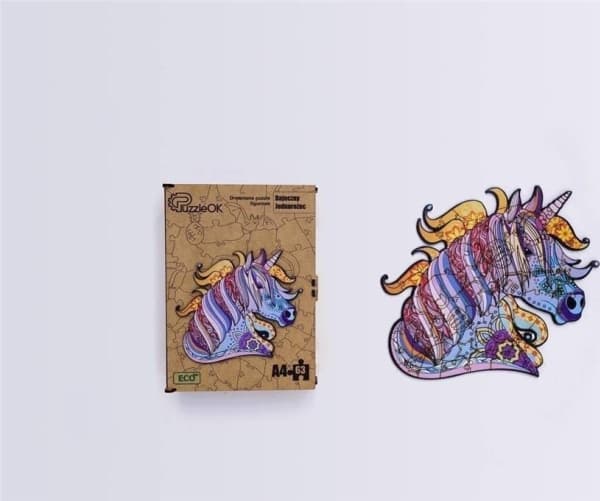 Puslespill Puzzleok trepuslespill EKO 63 Fabulous Unicorn A4 PuzA4-00707