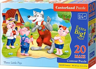 Castorland palapeli Kolme pientä possua 20 Maxi-palaa