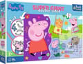 Miniatyrbilde 1 av 3: Dobbeltsidig puslespill 15 brikker SUPERGIANT 3in1 Møt den blide Peppa-grisen. Peppa Pig 42003 Trefl