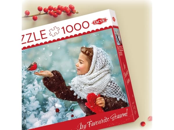 Tactic Puzzle 1000 palaa - Tyttö punaisen hanskan kanssa