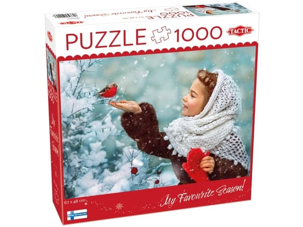 Tactic Puzzle 1000 palaa - Tyttö punaisen hanskan kanssa