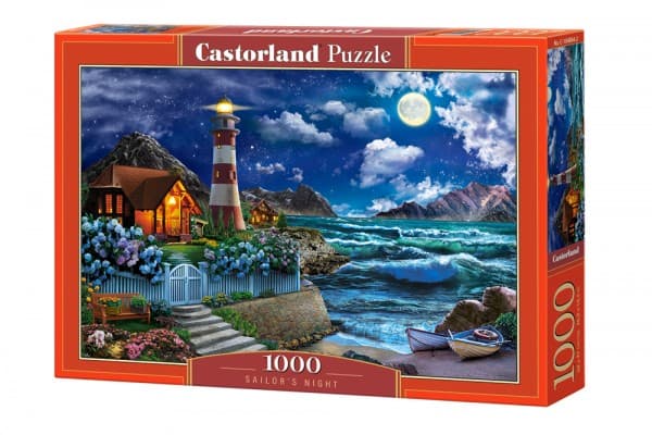Castorland Puzzle 1000 element?w Noc ?eglarza, latarnia morska