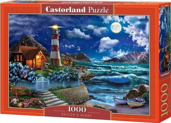Castorland Puzzle 1000 element?w Noc ?eglarza, latarnia morska