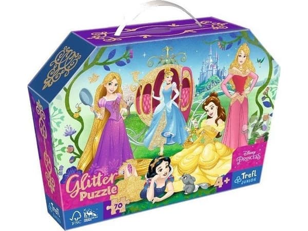 Trefl Puzzle 70 pieces of glitter in a box Merry Princess Princess 53017 Trefl