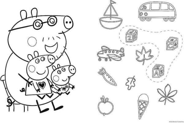 Trefl Double-sided Puzzle 24 elements Super Maxi Peppa's Joyful Day 3in1