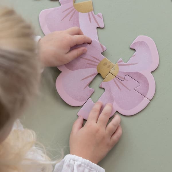 Little Dutch 6 i 1 Pussel Flowers & Butterflies FSC