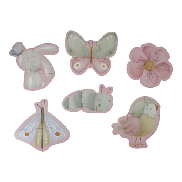 Little Dutch 6 i 1 Pussel Flowers & Butterflies FSC