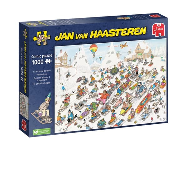 Jan Van Haasteren It´s All Going Downhill Pussel 1000 bitar, Jumbo