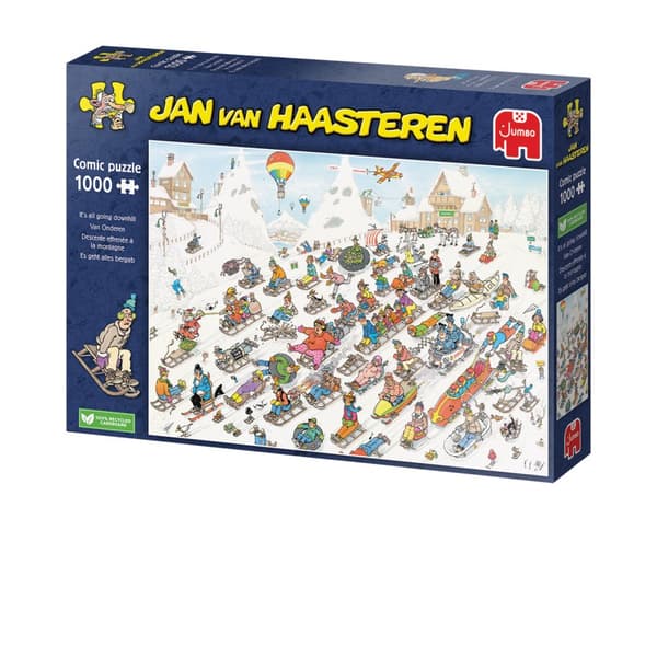 Jan Van Haasteren It´s All Going Downhill Pussel 1000 bitar, Jumbo