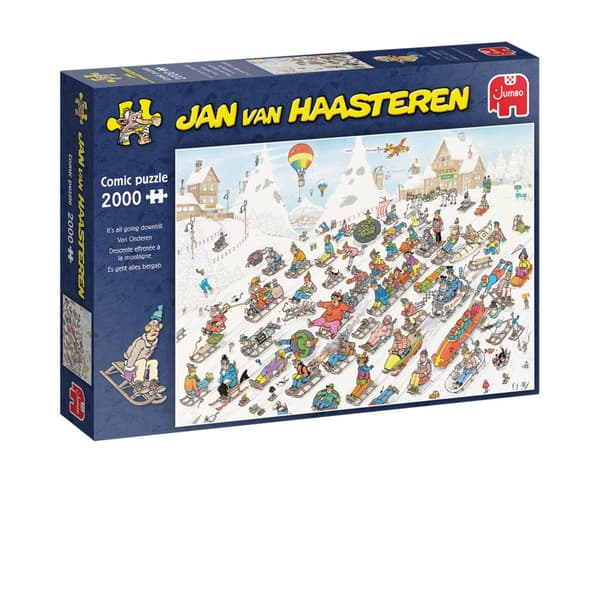 Jan Van Haasteren It´s All Going Downhill Pussel 2000 bitar, Jumbo