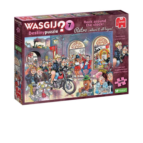 Wasgij Retro Destiny 7 rock around the clock Pussel 1000 bitar, Jumbo