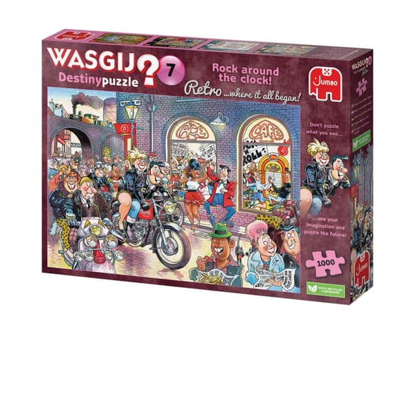 Wasgij Retro Destiny 7 rock around the clock Pussel 1000 bitar, Jumbo