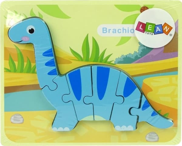 LeanToys trepuslespill Dinosaur Brachiosaur Blå