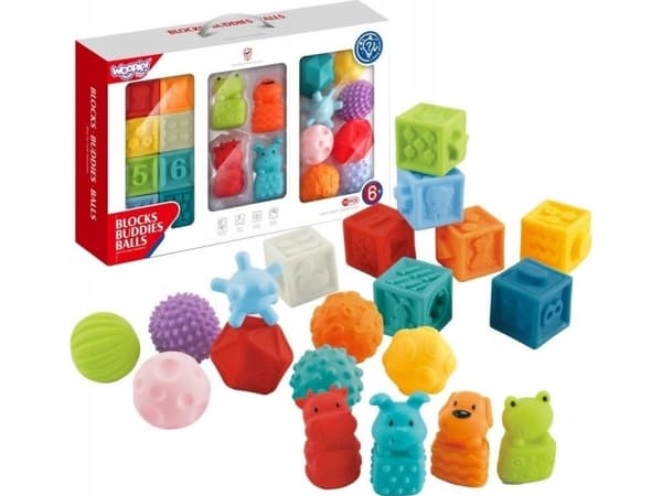 WOOPIE Sensory Jigsaw Puzzle Squeeze Sound Learning to Count 20 el.