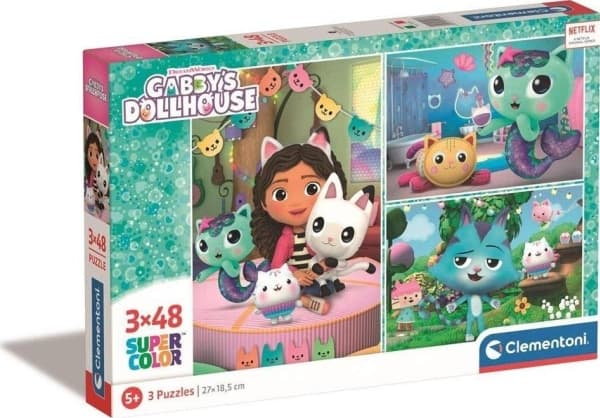 Clementoni Gabby’s Dollhouse, 48 stykker, Tegneserier, 5 år
