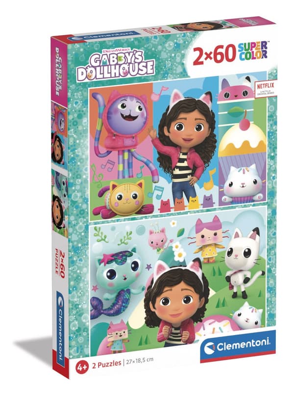 Gabby´s Dollhouse Pussel 2 X 60 Bitar, Clementoni