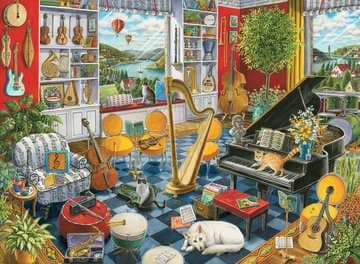 RAVENSBURGER dėlionė The Music Room, 500d., 12000022