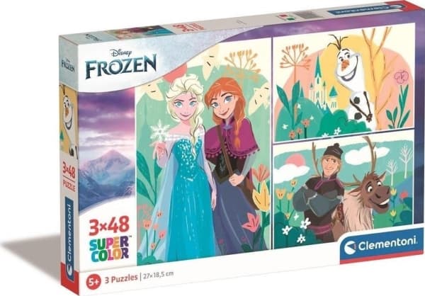 Clementoni CLE puslespill 3x48 SuperKolor Disney Fozen 25284