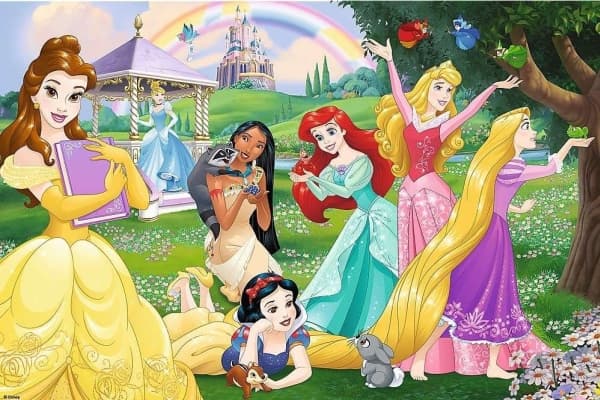 Dubbelsidigt pussel 24 el SUPER MAXI 3in1 Happy Princesses Princess 41008 Trefl