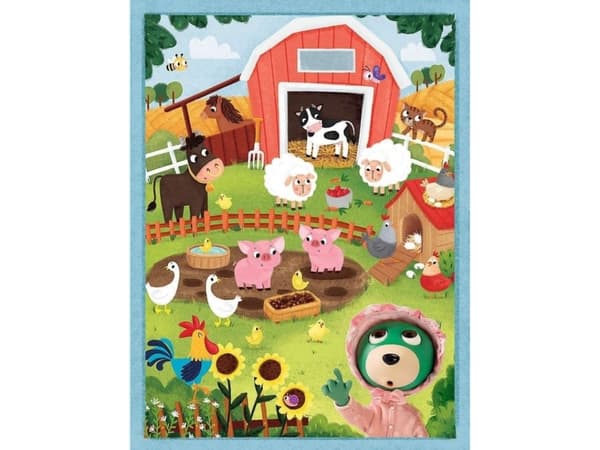 BABY MAXI puslespill 2x10 brikker Møt Babaski / Babaski og Teddy Bear 43000 Trefl