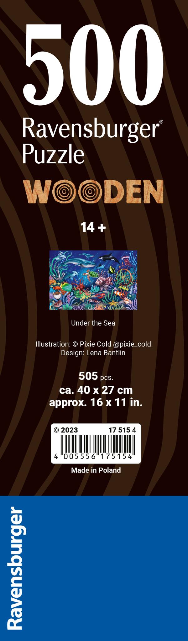 Wooden Puzzle Under the Sea 500 bitar, Ravensburger
