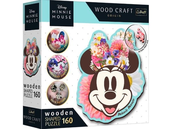 Puslespill 160 biter Trekonturpuslespill Stilig Minnie Mouse