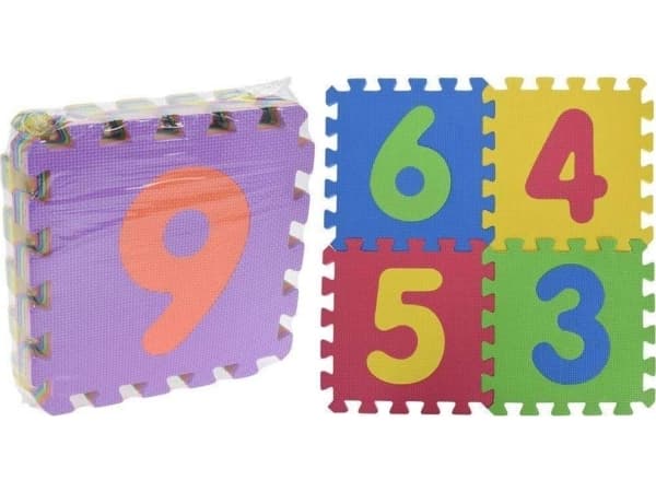 Orion vaahtomuovinen lattiamatto palapelit numerot numerot paksuus 31x31cm 9 kpl