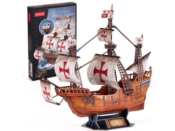 Cubic Fun CUBIC FUN PUZZLE 3D SANTA MARIA - Kuutiollinen hauskanpito CUBIC FUN PUZZLE 3D SANTA MARIA