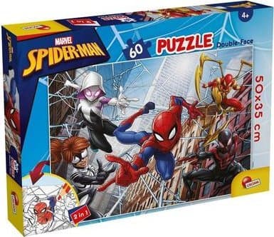 Kaksipuolinen lattiapalapeli 60el Marvel Spiderman LISCIANI 99689