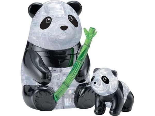 3D-pussel i kristall - pandapar