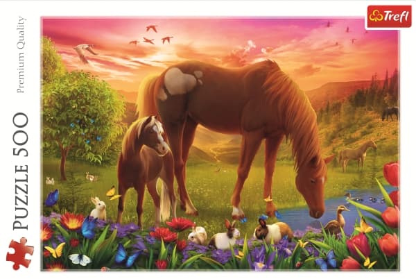 Trefl Puzzle 500 pieces Horses in the meadow