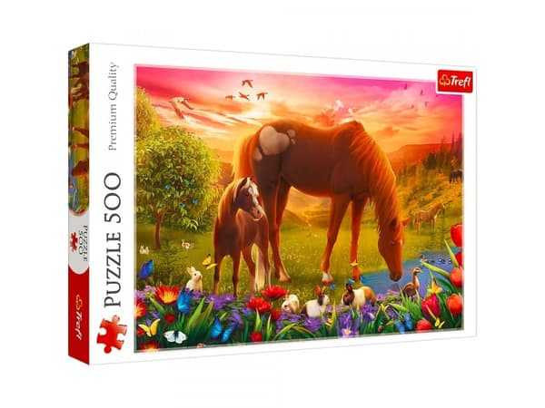 Trefl Puzzle 500 pieces Horses in the meadow