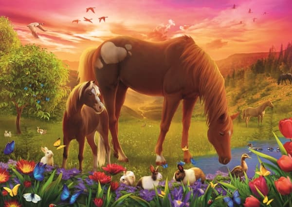 Trefl Puzzle 500 pieces Horses in the meadow
