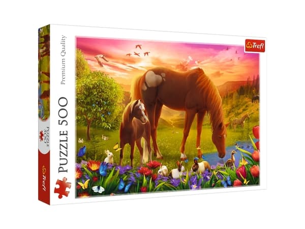 Trefl Puzzle 500 pieces Horses in the meadow